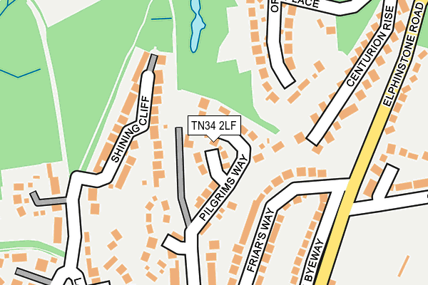 TN34 2LF map - OS OpenMap – Local (Ordnance Survey)