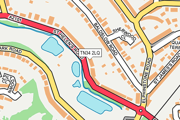 TN34 2LQ map - OS OpenMap – Local (Ordnance Survey)