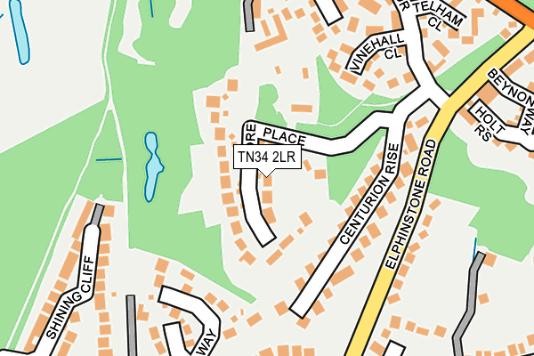 TN34 2LR map - OS OpenMap – Local (Ordnance Survey)