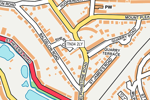 TN34 2LY map - OS OpenMap – Local (Ordnance Survey)