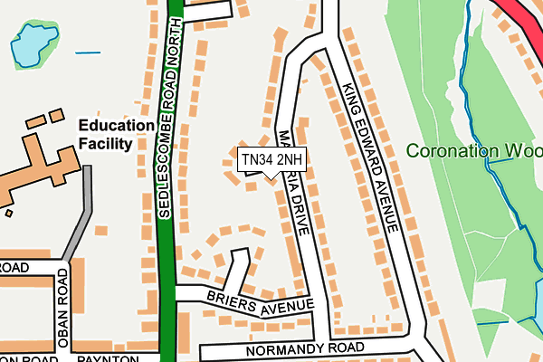 TN34 2NH map - OS OpenMap – Local (Ordnance Survey)