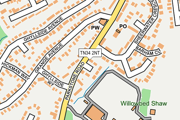 TN34 2NT map - OS OpenMap – Local (Ordnance Survey)