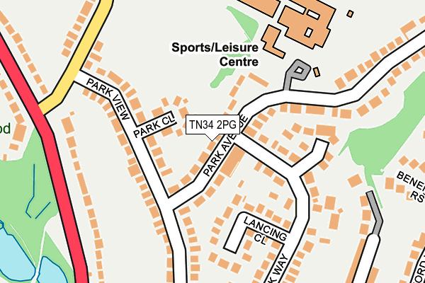 TN34 2PG map - OS OpenMap – Local (Ordnance Survey)