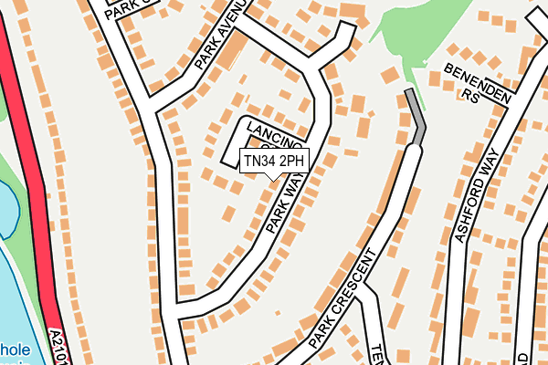 TN34 2PH map - OS OpenMap – Local (Ordnance Survey)