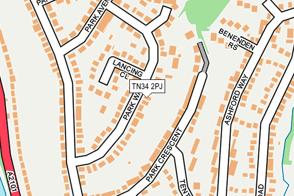 TN34 2PJ map - OS OpenMap – Local (Ordnance Survey)