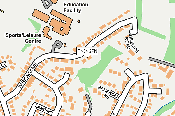 TN34 2PN map - OS OpenMap – Local (Ordnance Survey)