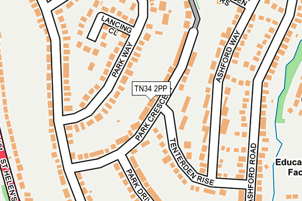 TN34 2PP map - OS OpenMap – Local (Ordnance Survey)