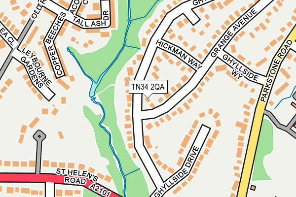 TN34 2QA map - OS OpenMap – Local (Ordnance Survey)