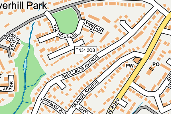TN34 2QB map - OS OpenMap – Local (Ordnance Survey)