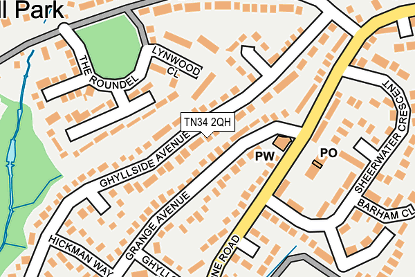 TN34 2QH map - OS OpenMap – Local (Ordnance Survey)