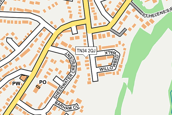 TN34 2QJ map - OS OpenMap – Local (Ordnance Survey)