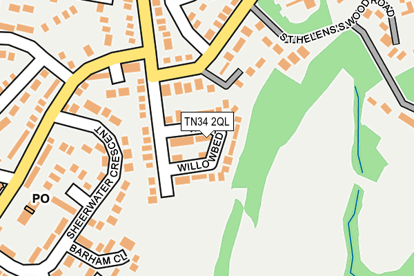 TN34 2QL map - OS OpenMap – Local (Ordnance Survey)