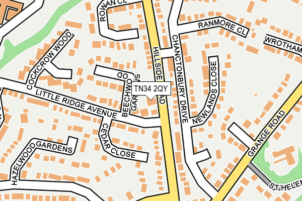 TN34 2QY map - OS OpenMap – Local (Ordnance Survey)