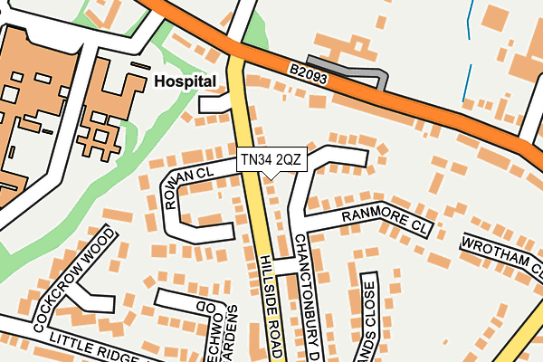 TN34 2QZ map - OS OpenMap – Local (Ordnance Survey)