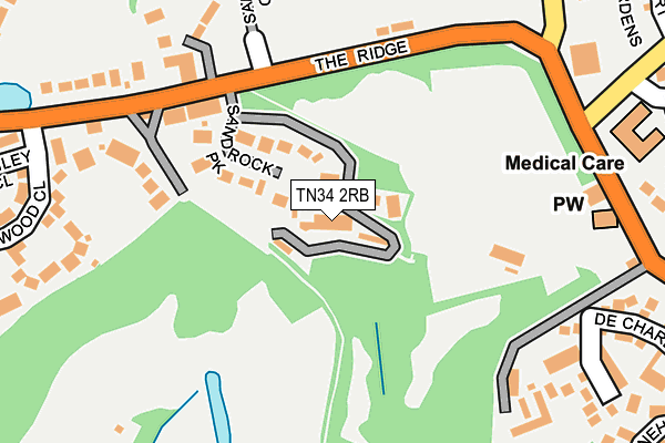TN34 2RB map - OS OpenMap – Local (Ordnance Survey)