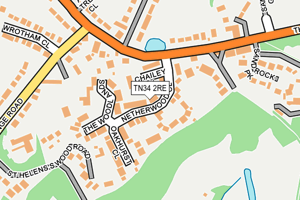 TN34 2RE map - OS OpenMap – Local (Ordnance Survey)