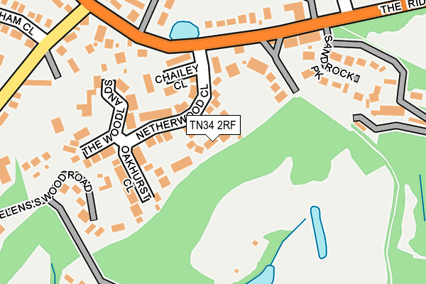 TN34 2RF map - OS OpenMap – Local (Ordnance Survey)