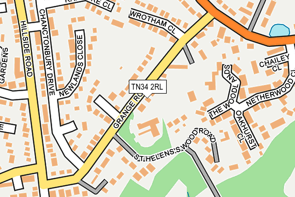 TN34 2RL map - OS OpenMap – Local (Ordnance Survey)
