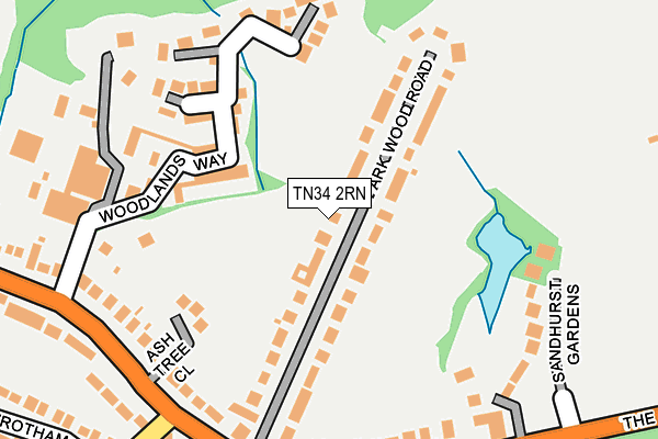 TN34 2RN map - OS OpenMap – Local (Ordnance Survey)