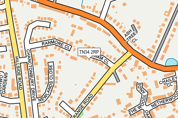 TN34 2RP map - OS OpenMap – Local (Ordnance Survey)