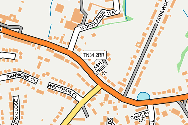 TN34 2RR map - OS OpenMap – Local (Ordnance Survey)