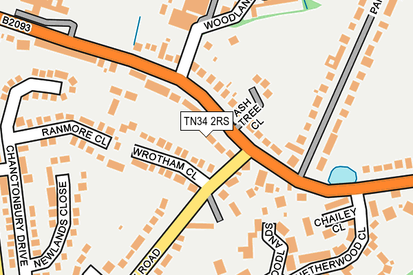 TN34 2RS map - OS OpenMap – Local (Ordnance Survey)