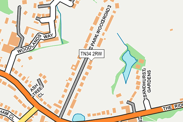 TN34 2RW map - OS OpenMap – Local (Ordnance Survey)