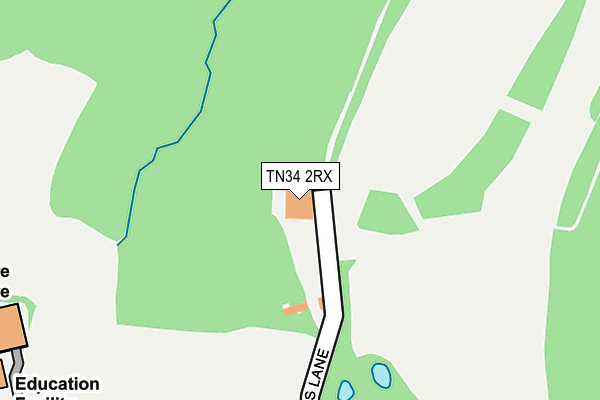 TN34 2RX map - OS OpenMap – Local (Ordnance Survey)