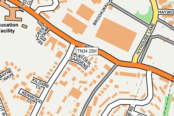TN34 2SH map - OS OpenMap – Local (Ordnance Survey)