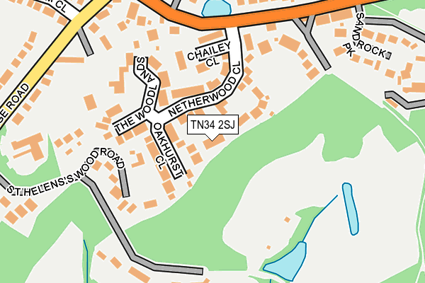 TN34 2SJ map - OS OpenMap – Local (Ordnance Survey)