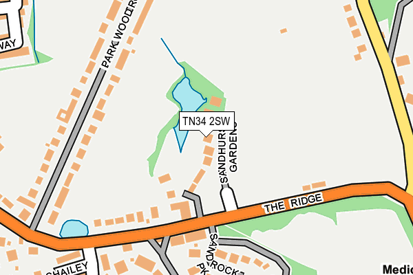 TN34 2SW map - OS OpenMap – Local (Ordnance Survey)