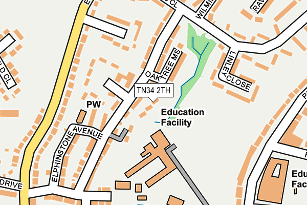 TN34 2TH map - OS OpenMap – Local (Ordnance Survey)