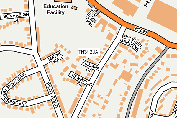 TN34 2UA map - OS OpenMap – Local (Ordnance Survey)