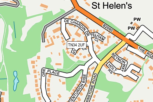 TN34 2UF map - OS OpenMap – Local (Ordnance Survey)