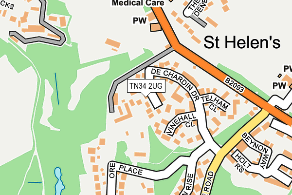 TN34 2UG map - OS OpenMap – Local (Ordnance Survey)