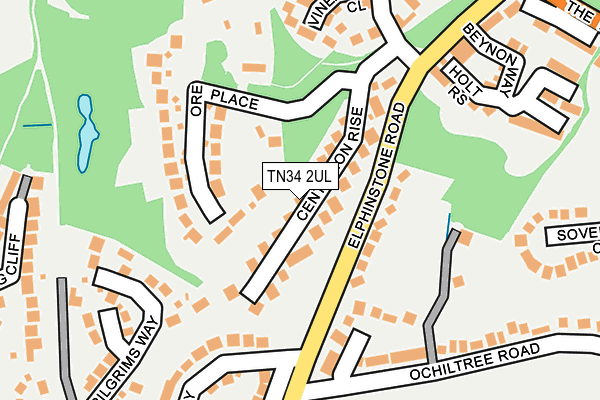 TN34 2UL map - OS OpenMap – Local (Ordnance Survey)