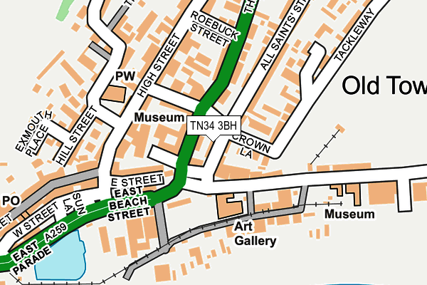 TN34 3BH map - OS OpenMap – Local (Ordnance Survey)