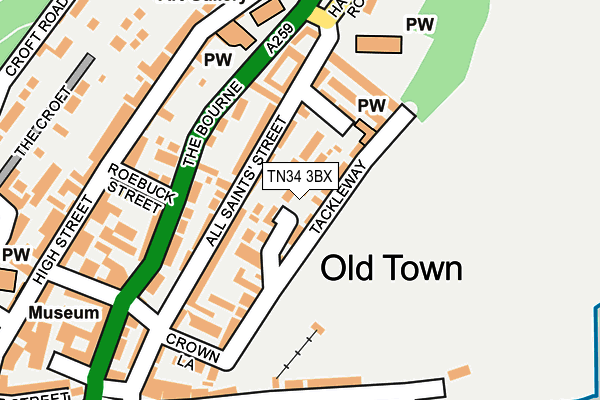 TN34 3BX map - OS OpenMap – Local (Ordnance Survey)