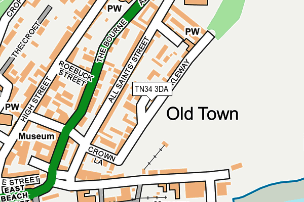 TN34 3DA map - OS OpenMap – Local (Ordnance Survey)