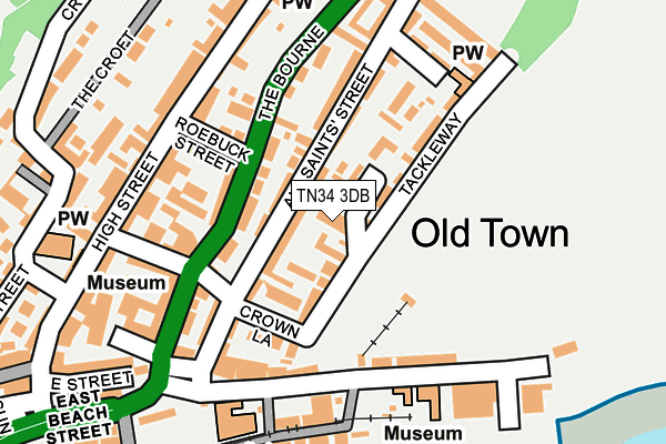 TN34 3DB map - OS OpenMap – Local (Ordnance Survey)