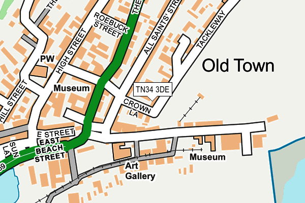 TN34 3DE map - OS OpenMap – Local (Ordnance Survey)