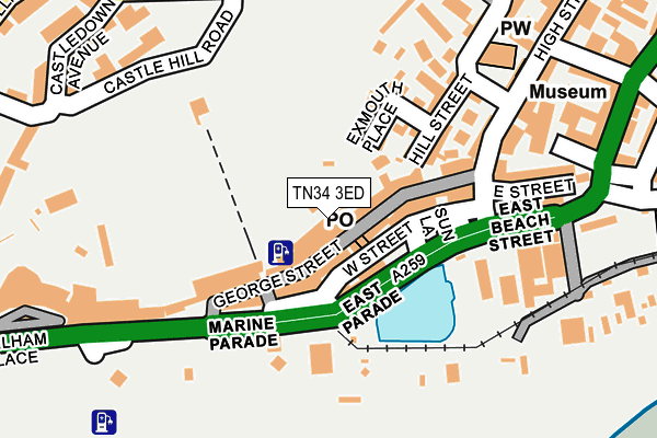 TN34 3ED map - OS OpenMap – Local (Ordnance Survey)