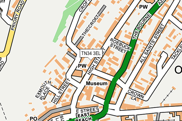TN34 3EL map - OS OpenMap – Local (Ordnance Survey)