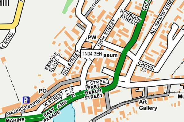 TN34 3EN map - OS OpenMap – Local (Ordnance Survey)