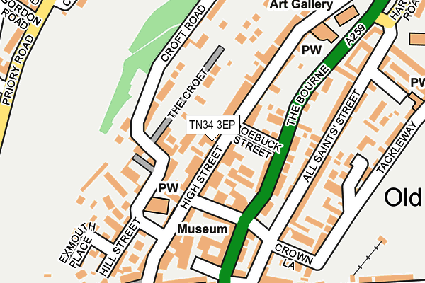 TN34 3EP map - OS OpenMap – Local (Ordnance Survey)