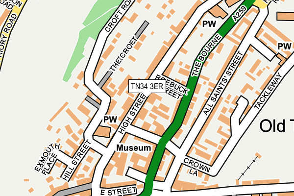 TN34 3ER map - OS OpenMap – Local (Ordnance Survey)