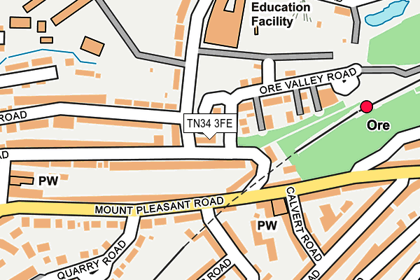 TN34 3FE map - OS OpenMap – Local (Ordnance Survey)