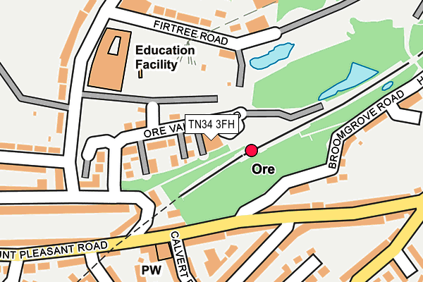TN34 3FH map - OS OpenMap – Local (Ordnance Survey)