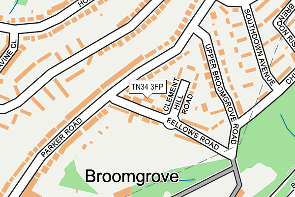 TN34 3FP map - OS OpenMap – Local (Ordnance Survey)