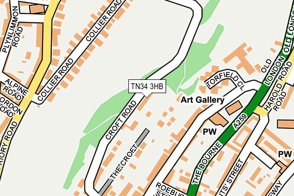 TN34 3HB map - OS OpenMap – Local (Ordnance Survey)